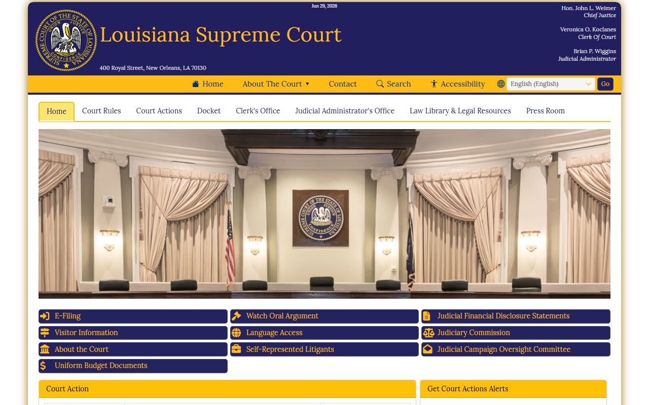 Louisiana Supreme Court website