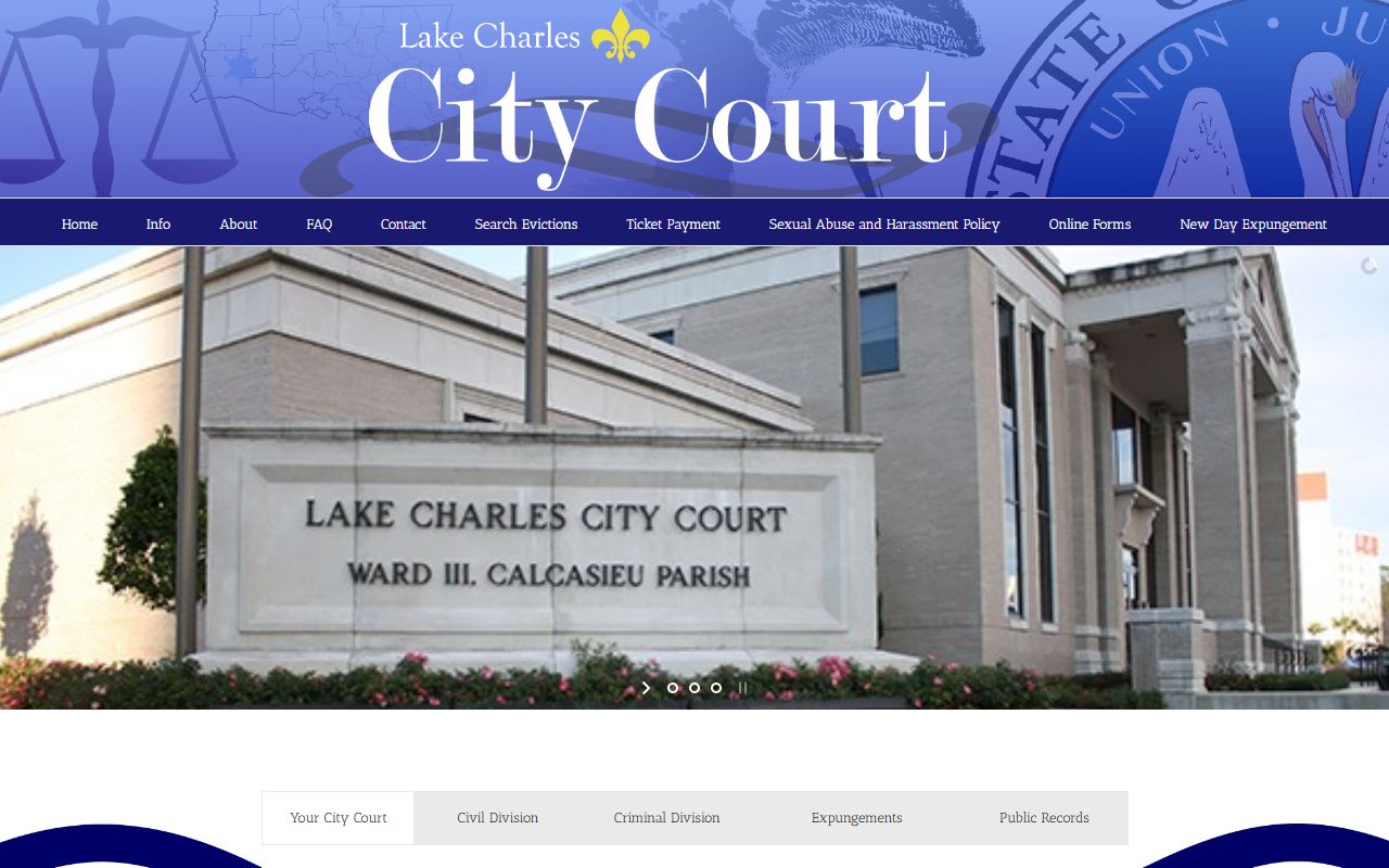 Calcasieu Parish traffic and city court records in Lake Charles
